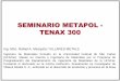 SEMINARIO METAPOL - TENAX 300 · -Explicar el desarrollo y el diferencial de uso del acero TENAX 300.-Discutir ejemplos de aplicaciones (Casos). Parte 1 –día 22/03 de 14:00 a 17:00