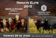Remate Elite 2015 · La hemovacuna utilizada es la producida por INTA (Rafaela). Solo para los animales de Cabaña "La Mansión" - Carbunclo - Campylobacter. 20 aniversario 6 Remate