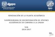 RENOVACIÓN DE LA PLANTA ACADÉMICA SUBPROGRAMA DE INCORPORACIÓN DE … · 2017-08-16 · personal académico de la UNAM, con la incorporación de jóvenes graduados para desempeñar