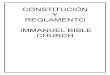 CONSTITUCIÓN Y REGLAMENTO IMMANUEL BIBLE CHURCHhispanosencristo.net/IBC Constituton Spanish 2014 final version.pdf · 1 contenido constitucion de immanuel bible church 2 artÍculo
