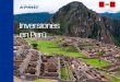 Inversiones en Perú · El territorio que actualmente ocupa Perú es la parte central de lo que, en otra época, significó la más importante cultura del mundo andino prehispánico: