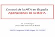 Control de la HTA en España Aportaciones de la MAPA · Evolución del Control de HTA (