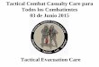 Tactical Combat Casualty Care para Todos los Combatientes ... TCCC...quemados. Cuidados TACEVAC para Combatientes Hostiles Heridos ... • Las Reglas de Enfrentamiento dictarán el