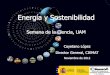 Energía y Sostenibilidad - UAM · Energía y Sostenibilidad Semana de la Ciencia, UAM . El origen de la energía primaria, 2011 Total dependencia de los combustibles fósiles (87%