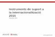Instruments de suport a la internacionalització 2015...Instruments de suport en l’àmit de la ontrataió púli a internaional per a inrementar l'accés a les oportunitats de negoci