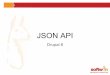 JSON API - Softwin Perú API... · Rest en el Core de Drupal 8 Drupal 8 viene en el core con un módulo que implementa Servicios Web con las entidades de Drupal: Módulo RESTful 