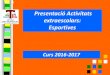 Presentació Activitats extraescolars: Esportivessantbonaventura.cat/.../extraescolars-esportives-2016-17.pdf · 2016-05-19 · Filosofia del projecte •Tenir present el Caràcter