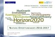 JORNADA INFORMATIVA - HORIZONTE 2020 SARRIGUREN DE ... · Acción por el clima, medio ambiente, eficiencia de los recursos y materias primas 3.081 M€ 4,00% de H2020 need to decouple
