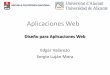Diseño para Aplicaciones Web Edgar Valarezo Sergio Luján Mora · 1. Diseño de la interfaz de la WebApp •Cómo hacemos aplicaciones Web útiles y usables: a) Tener claro qué