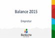 Balance 2015 Emprotur - Bariloche Turismo · Resultados 2015 Folletería Institucional PF y Trade Re diseño de folletería actual. Evaluación y rediseño del contenido técnico