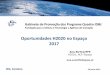 Oportunidades H2020 no Espaço 2017 · 2016-06-29 · IPN, Coimbra Ana SUTCLIFFE H2020, NCP Espaço ana.sutcliffe@gppq.pt Gabinete de Promoção dos Programa Quadro ID&I Fundação