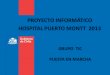 PROYECTO INFORMÁTICO HOSPITAL PUERTO MONTT 2013 · 2018-09-25 · Medidas de seguridad en caso de incendio o inundación: drenajes, extintores, vías de evacuación, puertas ignífugas,