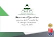 Consejo Directivo Informe del Presidente - AMDA · Informe del Presidente Consejo Directivo Mayo 14, 2019. 1. Importación de vehículos usados ... Sesiones de Consejo de la COPARMEX