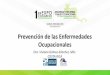 Prevención de las Enfermedades Ocupacionalesgremialsiyso.com.gt/wp-content/uploads/2019/09/... · Prevención de las Enfermedades Ocupacionales Dra. Viviana Gómez-Sánchez, MSc
