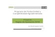Programa de Productividad y Competitividad Agroalimentaria ... · Programa de Productividad y Competitividad Agroalimentaria Proyecto ... Distintivo Nacional de los Productos Orgánicos