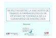 ENCUESTA TABACO FARMACIA - Comunidad de Madrid · Fumadores diarios y ocasionales Exfumadores No fumadores N=204 (Todos) Fuente: Encuesta de tabaco a farmacéuticos de la Comunidad
