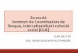 2a sessió Seminari de Coordinadors de llengua ...€¦ · 2a sessió Seminari de Coordinadors de llengua, interculturalitat i cohesió social [CLIC] CURS 2017-18 ELIC- SERVEI EDUCATIU