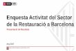 Enquesta Activitat del Sector de la Restauració a Barcelona · Enquesta Activitat del Sector de la Restauració de Barcelona – Any 2017 Presentació de Resultats Base. Perfil d’enquestats
