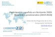 Participación española en Horizonte 2020: …eshorizonte2020.cdti.es/recursos/doc/Programas...Dirección de Programas de la UE y Cooperación Territorial h2020@cdti.es Participación
