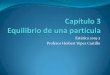 Estática 2015-2 Profesor Herbert Yépez Castillotextos.pucp.edu.pe/pdf/4379.pdf · 3.1 Condiciones para el equilibrio de una partícula Para mantener el EQUILIBRIO, es necesario