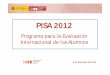 Presentación PISA 2012. Martes 20131203 0937 · * PISA 2012 realiza todos los análisis basándose en los datos de matemáticas. España 485 23% 12,6 13. Programa para la Evaluación