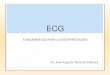 ECG€¦ · ECG estándar • Incluye 12 derivaciones . • Las 6 derivaciones precordiales visualizan al corazón en el plano horizontal. • Las 6 derivaciones producto de las combinaciones