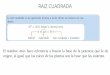 RAIZ CUADRADA - ampacolegioricocejudo.com...La raíz cuadrada es la operación inversa a la de elevar un número al cua- drado: 1225, luego la inversa será: 1225 = 35 radical radicando