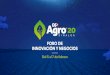 Presentación de PowerPoint - ExpoAgro › wp-content › uploads › 2019 › 10 › ... · Presentación de 20 innovaciones agrícolas en el Salón de la Innovación 3 cursos intensivos: