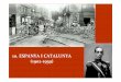 10. ESPANYA I CATALUNYA (1902 1939) · • 1909 – SETMANA TRÀGICA: • El govern decideix fer una nova lleva d’homes per anar a lluitar a la guerra del Marroc. • Sistema de