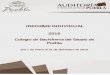 Colegio de Bachilleres del Estado de Puebla · 2020-01-27 · INFORME INDIVIDUAL Colegio de Bachilleres del Estado de Puebla 2016 Del 1 de enero al 31 de diciembre de 2016 ATT/JCMVA/RMVG/JCCA/MGCG
