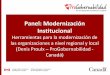 Panel: Modernización Institucional › gerentes-publicos › ... · Panel: Modernización Institucional Herramientas para la modernización de las organizaciones a nivel regional
