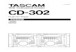 CD-302 - TASCAM (日本)4 TASCAM CD-302 第1章 はじめに 1.6 主な特長 2つのプレーヤーユニットをもつダブルCDプレーヤー それぞれのユニットにライン出力端子装備