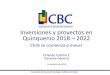 Inversiones y proyectos en Quinquenio 2018 2022 · 2019-04-16 · 10 proyectos con mayor inversión en el quinquenio Catastro al 4to Trimestre 2018 Fuente: Corporación de Bienes