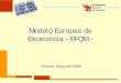 Modelo Europeo de Excelencia – EFQMcalite.umh.es/data/docs/70/MODELO EUROPEO DE EXCELENCIA...Modelo Europeo de Excelencia – EFQM - Oviedo, mayo de 2008 AGENDA • EFQM: recuerdo