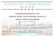 Cover MAINTENANCE OF EXTERIOR WALLS - Chicago€¦ · EXTERIOR WALLS AND ENCLOSURES RULE 1. DEFINITIONS Rule 1.1 As used in these rules, unless the context clearly indicates otherwise: