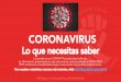 CORONAVIRUS · de riesgo para cuidar de los demás. Transmisión -¿Cómo se transmite el COVID-19? ¿Cómo se transmite el coronavirus? El coronavirus se transmite principalmente
