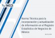 Directorio de unidades económicas - INEGI · Registro Estadístico de Negocios de México. RENEM: Infraestructura estadística y sus productos ... y validación del proyecto para