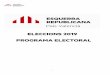 ELECCIONS 2019 PROGRAMA ELECTORALlocals.esquerra.cat/documents/arxius/programa-2019.pdf• Contractació pública responsable en l’àmbit laboral 2. ... Fraternitat internacional