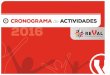 ÁREA DE SENSIBILIZACIÓN Yrevalmeria.org/.../CRONOGRAMA-DE-ACTIVIDADES-2016.pdfDiciembre 2016 ÁREA DE FORMACIÓN ACTIVIDADES FECHA Jornadas Provinciales-Recogida de Propuestas para