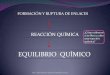 EQUILIBRIO QUÍMICOdepa.fquim.unam.mx/amyd/archivero/EquilibrioQuimico-PPT...EQUILIBRIO QUÍMICO FORMACIÓN Y RUPTURA DE ENLACES REACCIÓN QUÍMICA Dra. Laura Gasque. Química General