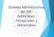 Sistemas Administrativos del IGV: Retenciones ... · (Art. 1.f) Cheque Fecha en que se pone a disposición la retribución (Informe 262-2002-SUNAT) Cheque ... Percepción del IGV,