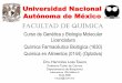 Universidad Nacional Autónoma de México · 2. Regulación genética en eucariontes 2.1. Conocerá el papel de la cromatina y de los nucleosomas en la regulación genética. X 2.2