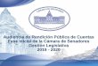 Audiencia de Rendición Pública de Cuentas Fase Inicial de la … · 2019-03-20 · VISIÓN Al año 2020 la Cámara de Senadores es reconocida por la población boliviana por desarrollar