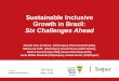 Sustainable Inclusive Growth in Brazil: Six Challenges Ahead · Equatorial Guinea Taxa anual de crescimento da produtividade média do trabalho na África (2001-2011) África Brasil