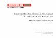 Convenio Comercio General Provincia de Cáceresnegociacion.cec-comercio.com/wp-content/uploads/2015/03/CONVE… · 1 Convenio Comercio General Provincia de Cáceres AÑOS 2018-2019-2020