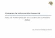 Sistemas de Información Gerencial · 2019-11-17 · Sistemas de Información Gerencial Tema 10: Administración de la cadena de suministro (SCM) 1 Ing. Francisco Rodríguez Novoa