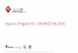How to: Pingwin FO | WinREST NX 2016 · Criamos um novo certificado para a aplicação WinREST NX com a designação WinREST NX PRO. Uma vez que o certificado da aplicação é diferente,