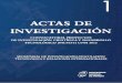 ACTAS DE INVESTIGACIÓN · Actas de investigación n° 1 : Convocatoria proyectos de investigación científica y desarrollo tecnológico, PICYDT, UNM 2012 / editado por Jorge Luis