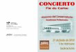 Programa Fin de curso 2016 - Conservatorio …...Nocturno, Op. 55 nº 1 F. CHOPIN MARÍA YAN RODRÍGUEZ CALERO (Piano 3º) Concierto Re mayor F. A. HOFFMEISTER Allegro FELIPE MANZANO