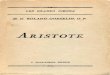 ARISTOTE - Thomas d'Aquin · 2016-03-03 · ARISTOTE 3 AVANT-PROPOS Le mot du Père Lacordaire, qui sert d'épigraphe à la collection pour laquelle cet essai sur Aristote été écrit,